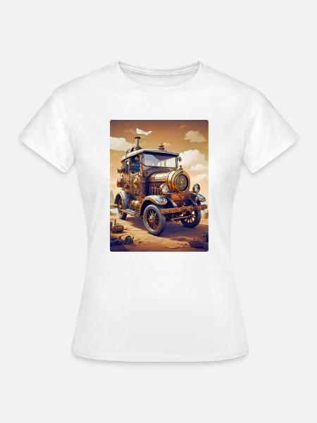 Steampunk Automobile 1.7 - Frauen T-Shirt - Weiß