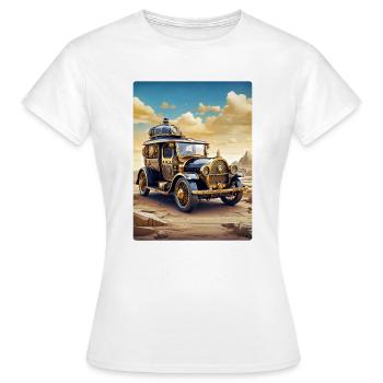 Steampunk Automobile 1.16 - Frauen T-Shirt - Weiß - Vorne - AI Model Female 172 dark (172cm)