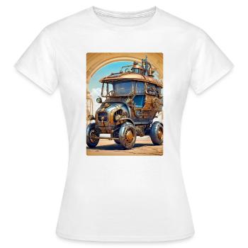 Steampunk Automobile 1.3 - Frauen T-Shirt - Weiß - Vorne - AI Model Female 172 dark (172cm)
