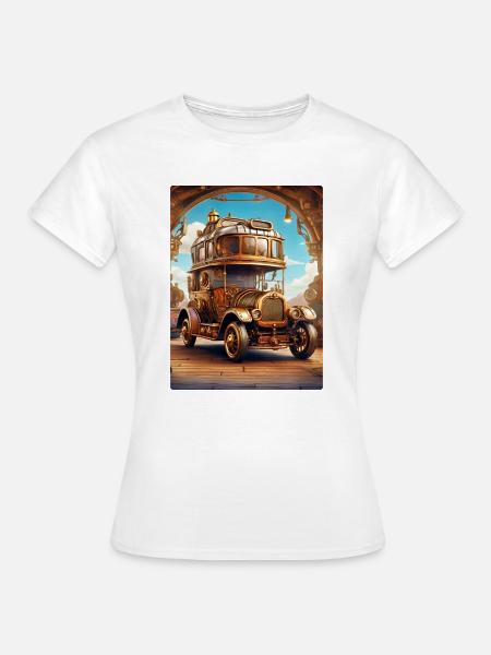Steampunk Automobile 1.5 - Frauen T-Shirt - Weiß