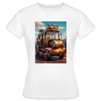 Steampunk Automobile 1.6 - Frauen T-Shirt - Weiß - Vorne - AI Model Female 172 dark (172cm)