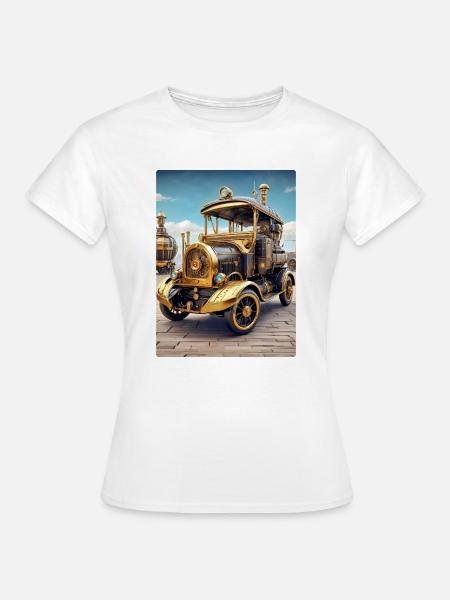 Steampunk Automobile 1.12 - Frauen T-Shirt - Weiß
