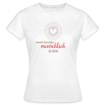 d’être humain - T-shirt Femme - blanc - Devant - AI Model Female 172 dark (172cm)