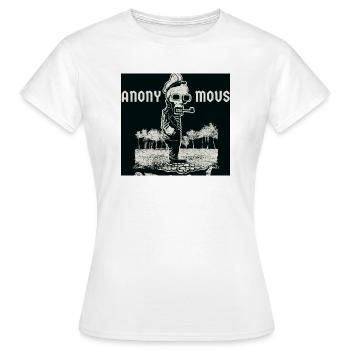 t shirt anonymous - T-shirt Femme - blanc - Devant - AI Model Female 172 dark (172cm)