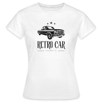 Voiture rétro oldtimer classique - T-shirt Femme - blanc - Devant - AI Model Female 172 dark (172cm)