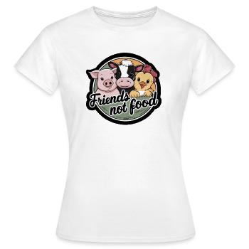 Vegetarier Vegetarierin Vegan Veganer süße Tiere - Frauen T-Shirt - Weiß - Vorne - AI Model Female 172 dark (172cm)