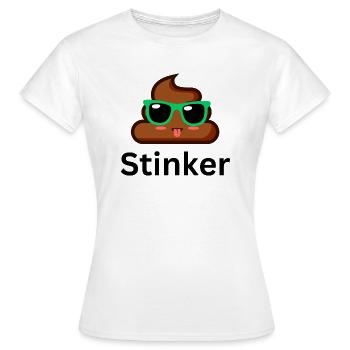 Puant! Ouf, tu pues ! Cadeau - T-shirt Femme - blanc - Devant - AI Model Female 172 dark (172cm)