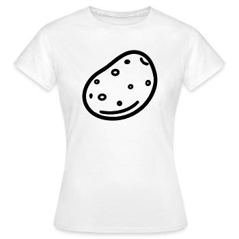potato - Women's T-Shirt - white - Front - AI Model Female 172 dark (172cm)