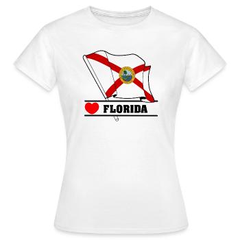 Flag Florida heart FLORIDA - Women's T-Shirt - white - Front - AI Model Female 172 dark (172cm)