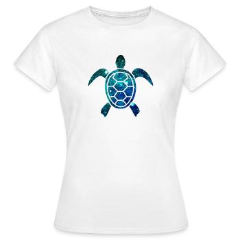 Cosmic Turtle - Women's T-Shirt - white - Front - AI Model Female 172 dark (172cm)