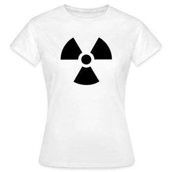 Atom - radioaktiv - Frauen T-Shirt - Weiß - Vorne - AI Model Female 172 dark (172cm)