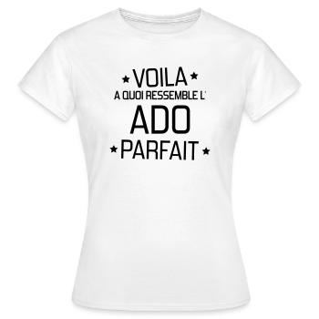 Teenager / Jugendliche / Jugendlicher / Kind - Frauen T-Shirt - Weiß - Vorne - AI Model Female 172 dark (172cm)