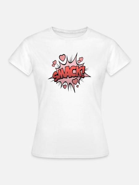 Pop-Art - Smack! - Frauen T-Shirt - Weiß