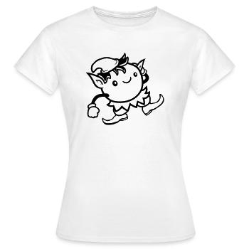 Mignon Elf Clipart - T-shirt Femme - blanc - Devant - AI Model Female 172 dark (172cm)