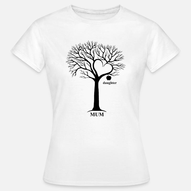 Mutter Tochter Baum Muttertag - Frauen T-Shirt - Weiß