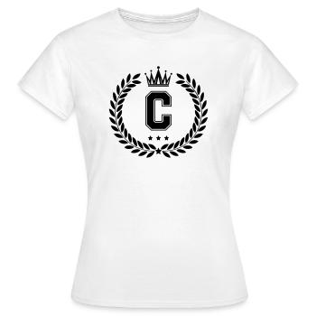 Armoiries C - T-shirt Femme - blanc - Devant - AI Model Female 172 dark (172cm)