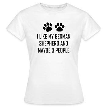 Dog Hund - Frauen T-Shirt - Weiß - Vorne - AI Model Female 172 dark (172cm)
