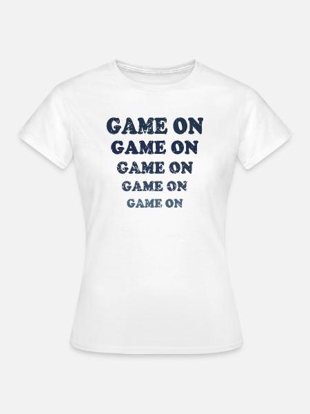 Spiel auf Blue Fade - Frauen T-Shirt - Weiß