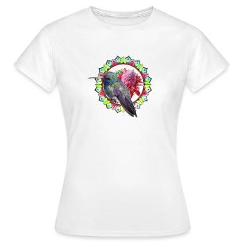 Colibri totem - T-shirt Femme - blanc - Devant - AI Model Female 172 dark (172cm)
