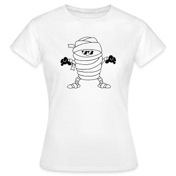 mumie sonnenbrille - Frauen T-Shirt - Weiß - Vorne - AI Model Female 172 dark (172cm)