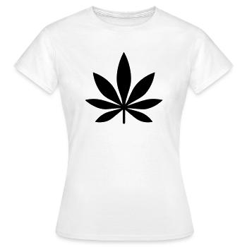 Canna Art - Hanfblatt - Frauen T-Shirt - Weiß - Vorne - AI Model Female 172 dark (172cm)