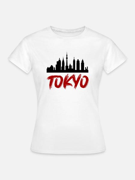 tokyo skyline - Frauen T-Shirt - Weiß