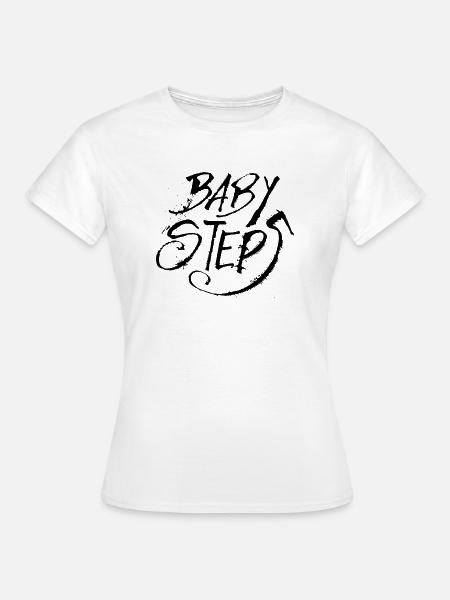 Baby Steps schwarz - Frauen T-Shirt - Weiß