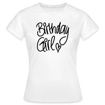 Anniversaire Anniversaire Fille - T-shirt Femme - blanc - Devant - AI Model Female 172 dark (172cm)