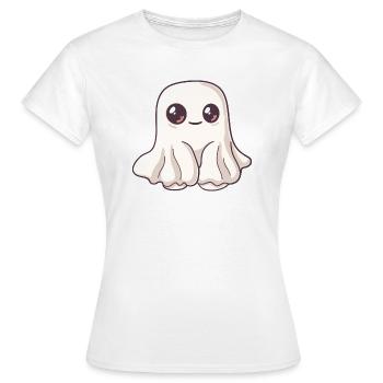 Geisterstunde Geister buhuu - Frauen T-Shirt - Weiß - Vorne - AI Model Female 172 dark (172cm)