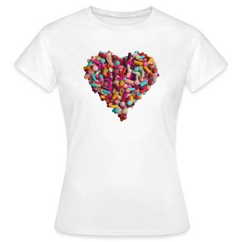 Pillen - Frauen T-Shirt - Weiß - Vorne - AI Model Female 172 dark (172cm)