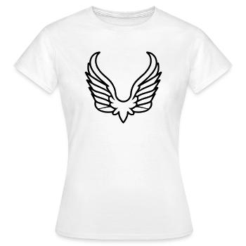 Ailes d'ange - T-shirt Femme - blanc - Devant - AI Model Female 172 dark (172cm)