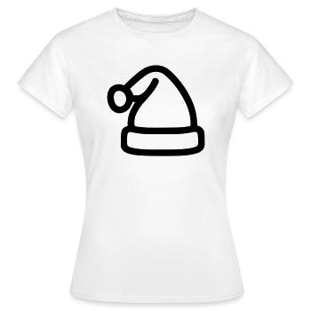 bonnet de noel - T-shirt Femme - blanc - Devant - AI Model Female 172 dark (172cm)