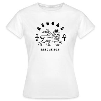 Reggae lion eu - Women's T-Shirt - white - Front - AI Model Female 172 dark (172cm)