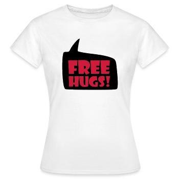 free hugs - Frauen T-Shirt - Weiß - Vorne - AI Model Female 172 dark (172cm)