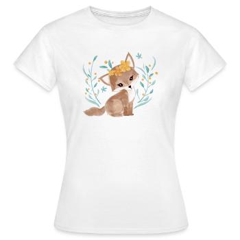 Small fox - Women's T-Shirt - white - Front - AI Model Female 172 dark (172cm)