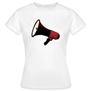 Lautsprecher-Lautsprecher-Lautsprecher megaphon - Frauen T-Shirt - Weiß - Vorne - AI Model Female 172 dark (172cm)