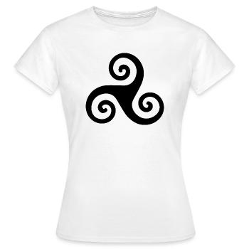 Triskele Celte - T-shirt Femme - blanc - Devant - AI Model Female 172 dark (172cm)