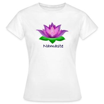 lotus - Women's T-Shirt - white - Front - AI Model Female 172 dark (172cm)