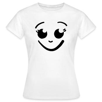 just smile - Women's T-Shirt - white - Front - AI Model Female 172 dark (172cm)