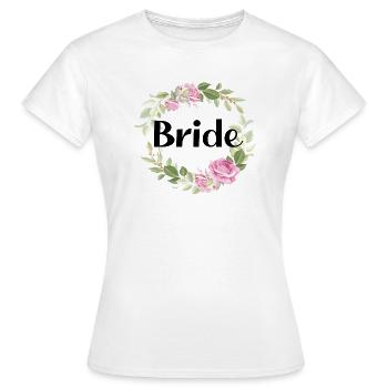 Bride Flowers idée Enterrement de vie de garçon Mariée - T-shirt Femme - blanc - Devant - AI Model Female 172 dark (172cm)