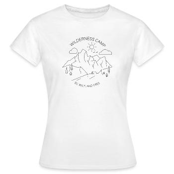 wilderness camp 2 - Women's T-Shirt - white - Front - AI Model Female 172 dark (172cm)