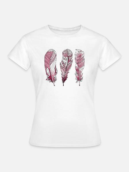 Feder - Frauen T-Shirt - Weiß