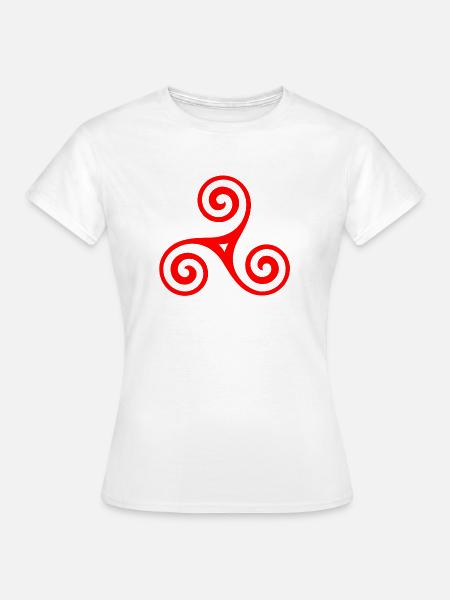 Keltisches Symbol - Dame-T-shirt - hvid