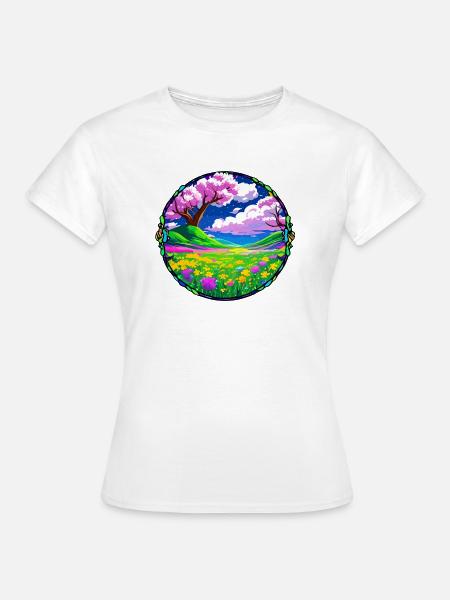 Rosa Sommer - Frauen T-Shirt - Weiß