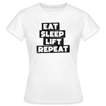 MANGER SOMMEIL LIFT RÉPÉTER - T-shirt Femme - blanc - Devant - AI Model Female 172 dark (172cm)