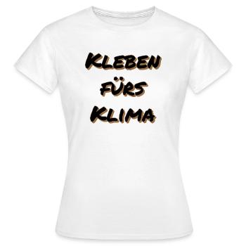 Kleben fürs Klima - Frauen T-Shirt - Weiß - Vorne - AI Model Female 172 dark (172cm)