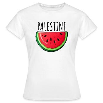 Pastèque de Palestine - T-shirt Femme - blanc - Devant - AI Model Female 172 dark (172cm)