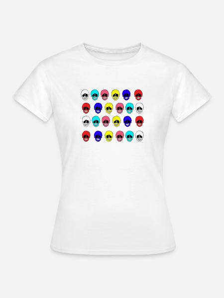 Bunte Köpfe - Frauen T-Shirt - Weiß