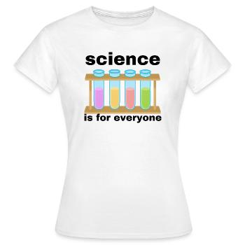 La science est pour tout le monde Tubes à essai scientifiques mignons - T-shirt Femme - blanc - Devant - AI Model Female 172 dark (172cm)