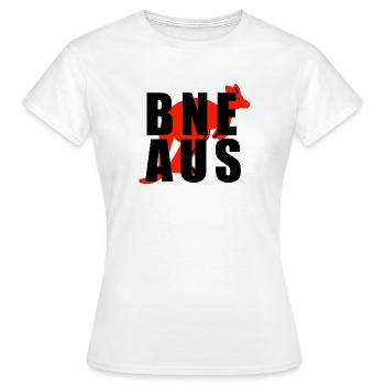 Indicatif d’appel de l’aéroport de Brisbane, en Australie - T-shirt Femme - blanc - Devant - AI Model Female 172 dark (172cm)